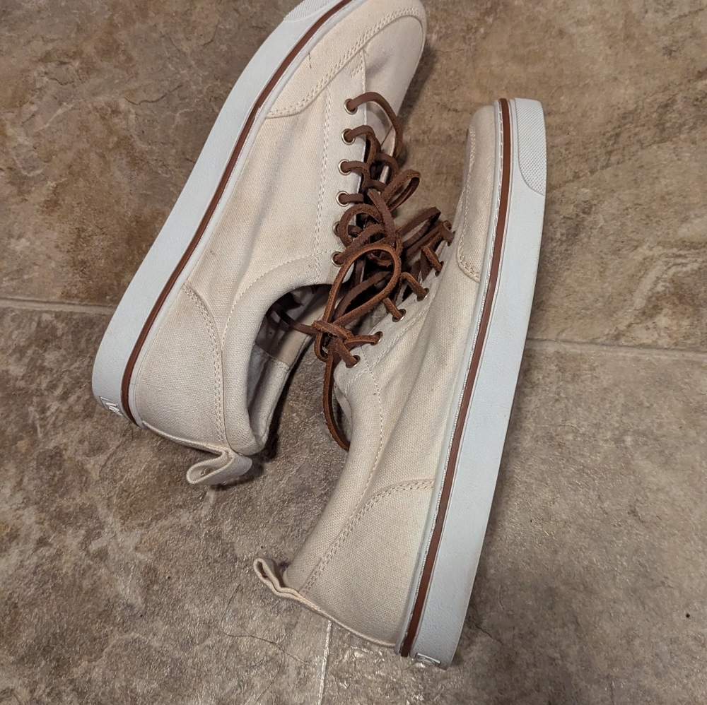 Vionic Men's Beige Sneakers with Brown Laces Size 10 - Picture 5 of 9